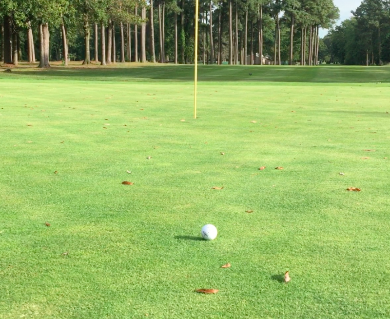 A putt that I had on the second hole of Sussex Pines Golf Course. Golf